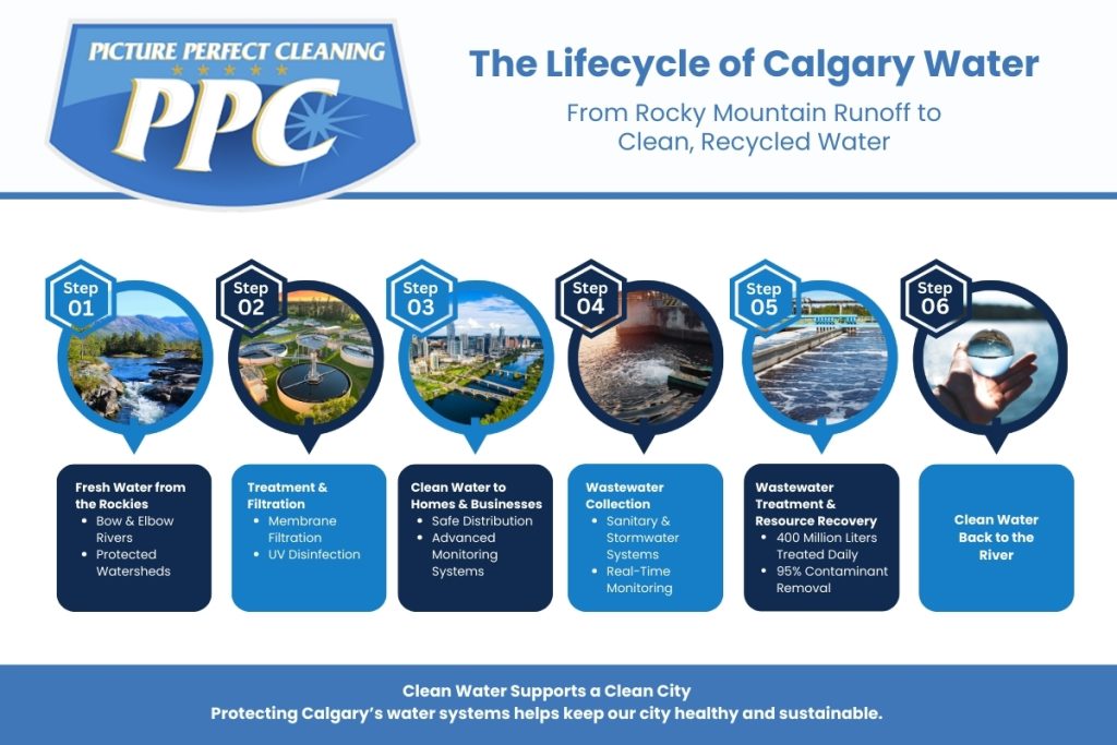 Infographic with The Lifecycle of Calgary Water