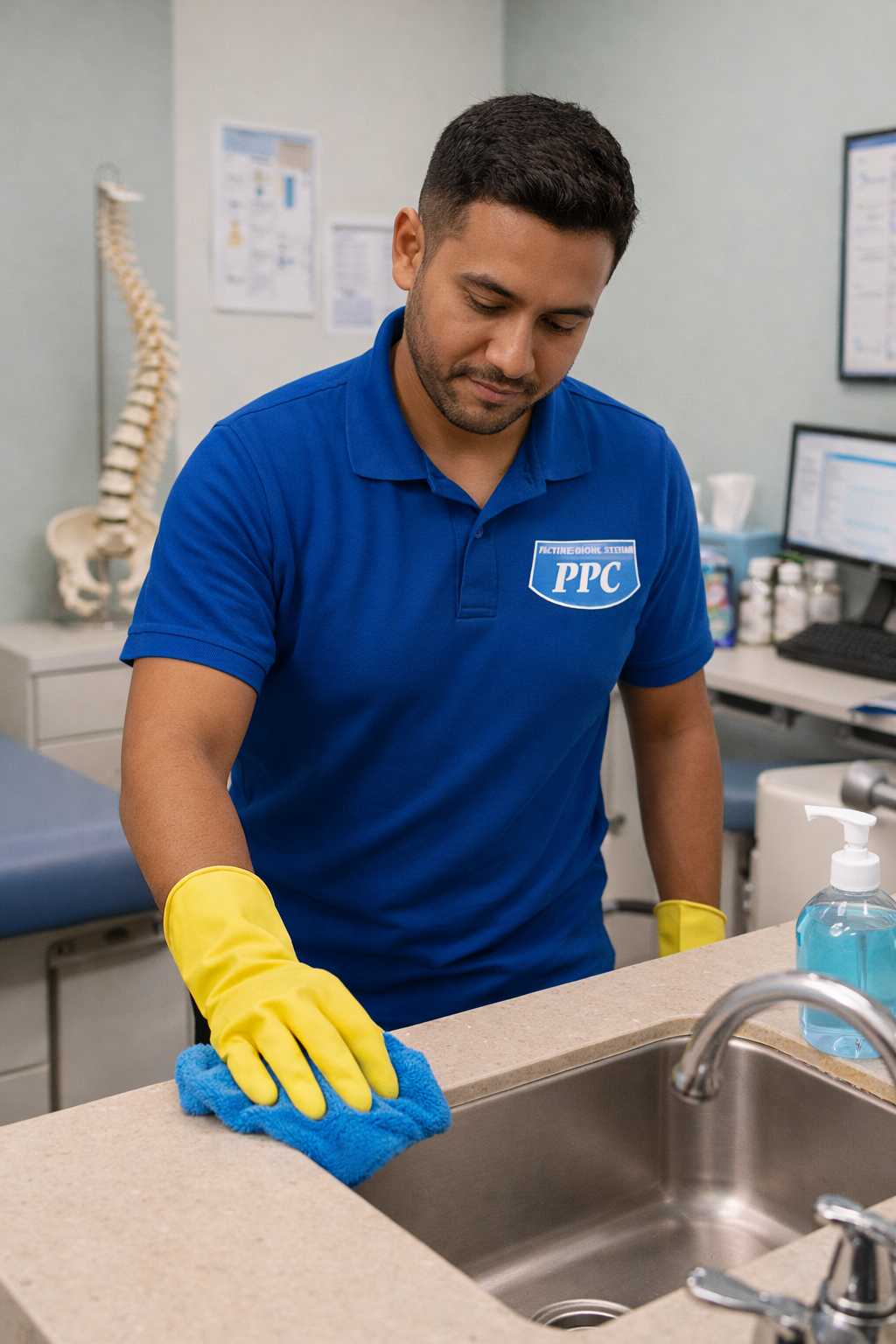 picture perfect cleaning team cleaning a medical office